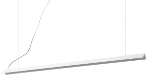 Biała aluminiowa lampa wisząca w kształcie litery V Ideal Lux 275369 V-line sp LED 20W 3000K