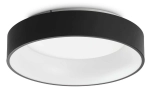 Okrągła lampa sufitowa czarna metalowa obręcz Ideal Lux 307206 Ziggy pl d045 LED 30W 3000K 45cm