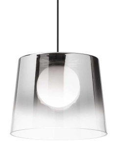 Lampa wisząca klosz ze szkła przezroczystego z odcieniem chromu Ideal Lux 271293 Fade sp1 G9 27cm