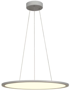 Szara okrągła płaska lampa wisząca SLV 1003047 Panel LED 43W 4000K 110stopni Dali 60cm