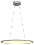 Szara okrągła płaska lampa wisząca SLV 1003046 Panel LED 43W 3000K 110stopni Dali 60cm