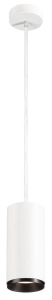 Biało czarna lampa wisząca walec SLV 1004646 Numinos LED 28W 4000K 24stopnie CRI90 10cm x 21,3cm Dali