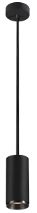 Czarna lampa wisząca tuba 8,5cm x 18,5cm SLV 1004548 Numinos LED 20W 4000K CRI90 60stopnie Dali