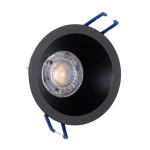 Czarna lampa podtynkowa okrągła Loonari 453213 Crosti Pero Ro GU10 8,2cm