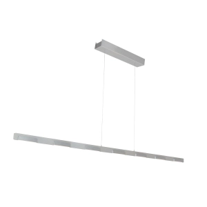Stalowa podłużna lampa wisząca listwa 171cm światło góra - dół Steinhauer 3297ST Bloc LED 66W 2700K CRI90 ściemnialna
