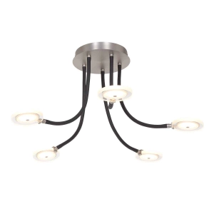 Lampa sufitowa stalowy plafon z giętkimi ramionami Steinhauer 3375ST Turound LED 5x10W 2700K CRI90