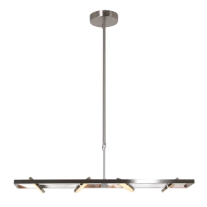 Stalowa lampa wisząca z regulowanymi płaskimi kloszami Steinhauer 3516ST Soleil LED 4x10W 2200-4000K 90cm