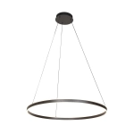 Czarna lampa wisząca obręcz 80cm Steinhauer 3675ZW Ringlux LED 2x30W 2700K ściemnialna