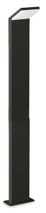 Czarny słupek aluminiowy lampa stojąca zewnętrzna do ogrodu Ideal Lux 322230 Style pt h100 3000K LED 9W