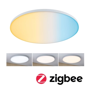 Biały okrągły plafon ledowy Paulmann PL79896 Welora 32W 60cm Zigbee