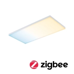 Biały prostokątny plafon ledowy Paulmann PL79827 Welora 15,5W 59,5cm x 29,5cm Zigbee