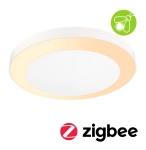 Biały okrągły zewnętrzny plafon ledowy Paulmann PL94527 Circula LED 14W IP44 32cm Czujnik zmierzchu i Zigbee