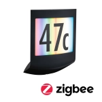 Antracytowy kinkiet elewacyjny z numerem na dom Paulmann PL94513 Padea LED 8,2W RGBW IP44 Zigbee