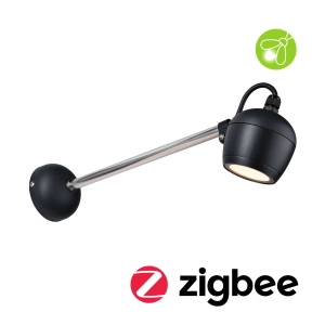 Antracytowa zewnętrzna lampa ścienna Paulmann PL94772 Kikolo LED 6,2W IP65 Zigbee