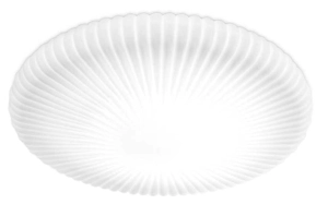 Biała okrągła lampa sufitowa plafon ze szkła Ideal Lux 265827 Atrium pl d45 LED 21W 3000K 45cm