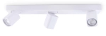 Biała lampa sufitowa trzy kwadratowe reflektory na listwie Ideal Lux 294810 Rudy pl3 square 3xGU10