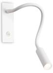 Biała lampa ścienna kinkiet z elastycznym ramieniem Ideal Lux 285320 Io ap LED 3W 3000K