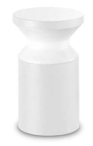 Biała aluminiowa niska zewnętrzna lampa stojąca słupek ogrodowy Ideal Lux 318714 Torre pt1 h22 E27