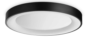 Czarno-biała lampa sufitowa duży plafon okrągły Ideal Lux 328157 Planet pl d50 LED 28W 3000K 50cm