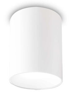 Biała lampa sufitowa punktowa walec Ideal Lux 319568 Nitro pl round d10 LED 25W 3000K 10.4cm