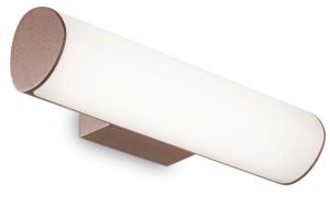 Brązowa lampa ścienna kinkiet zewnętrzny walec na elewację Ideal Lux 269153 Etere ap 3000K LED 9.5W