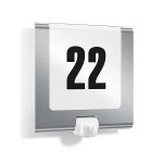 Zewnętrzna lampa ścienna kinkiet na elewację Steinel ST010454 L220 7,5W 550LM 3000K IP44 czujnik ruchu zmierzchu aluminiowy