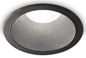 Czarny okrągły reflektor lampa zewnętrzna do zabudowy Ideal Lux 273167 Game trim round 20W 3000K LED 12cm