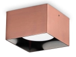 Kwadratowa lampa sufitowa miedź Ideal Lux 328812 Spike pl1 square GX53