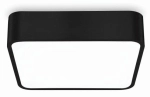 Czarno kwadratowy zaoblony plafon Elkim Lighting 314901103 Norip LED 16W 3000K 30cm