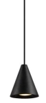 Czarna lampa wisząca mały stożek 7,5cm Elkim Lighting 521003203 Bell LED 5W 4000K 38stopni