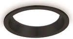 Czarna okrągła lampa podtynkowa Elkim Lighting 293103103 Sun LED 20W 3000K 110stopni IP44 17,5cm