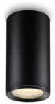 Czarna lampa sufitowa tuba walec 6cm x 11,5cm Elkim Lighting 818301103 Leja LED 5W 3000K 38stopni IP65