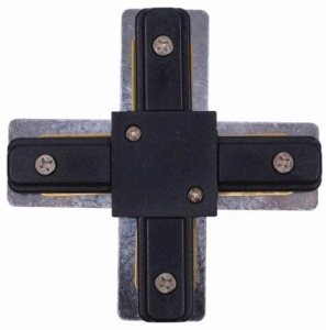 Czarny łącznik X do szyn natynkowych 1-fazowych Elkim Lighting 760003