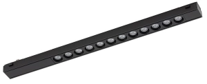 Czarna podłużna lampa diodowa na szynoprzewód magnetyczny Ultra Thin Nowodvorski 11331 Line LED 12W 4000K CRI90 30stopni 37,5cm
