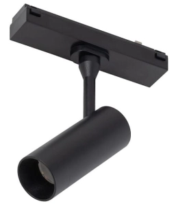 Czarny reflektor tuba 3,3x8,5cm na szynoprzewód magnetyczny Ultra Thin Nowodvorski 11314 Spot LED 5W 3000K CRI90 36stopni