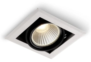 Czarna lampa podtynkowa kwadratowa Elkim Lighting 295701233 Rosa LED 5W 4000K 38stopni