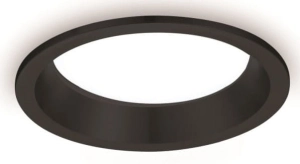 Czarna okrągła wodoszczelna lampa do sufitu podwieszanego Elkim Lighting 293102103 Sun LED 10W 3000K 110stopni 12,8cm IP44