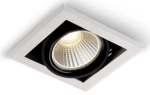 Czarno biała kwadratowa lampa podtynkowa Elkim Lighting 295701123 Rosa LED 5W 3000K 38stopni 11cm