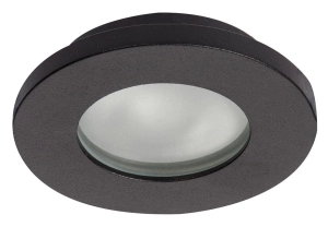 Czarna lampa hermetyczna podtynkowa oczko spot bez regulacji Light Prestige LP-440/1RS BK Lagos GU10 IP65 7,6cm