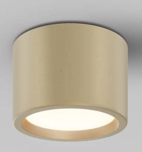 Matowa złota płytka lampa sufitowa wodoodporna łazienkowa spot Maytoni C090CL-10W3K-MG Hydra LED 10W 3000K IP44 7cm x 10,5cm