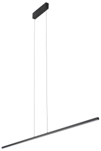 Czarna lampa wisząca podłużna listwa 180cm Nowodvorski 10365 Bar L LED 27W 3000K