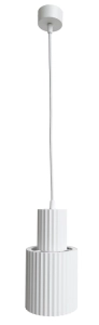 Biała frezowana lampa wisząca Light Prestige LP-787/1P L WH Tokio E27 12cm x 220cm