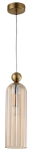 Lampa wisząca szklany podłużny wąski abażur Light Prestige LP-939/1P amber Piega 1 E14