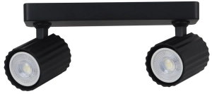 Lampa sufitowa listwa czarna z dwoma reflektorkami Light Prestige LP-787/2WS BK Tokio 2 xGU10 25cm