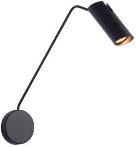 Lampa ścienna kinkiet czarny reflektor tubka na długim ramieniu  Light Prestige LP-17001/1WL BK Futuro GU10 38cm