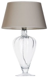Lampa na stolik nocna szklana podstawa z abażurem 4Concepts L046051223 Bristol E14 30cm x 49cm abażur szary biały