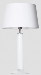 Lampa nocna stołowa szklana podstawa i biały abażur 4Concepts L054164217 Little Fjord E27 62cm x 33cm