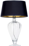 Lampa stołowa szklana podstawa i czarno złoty abażur 4Concepts L046051514 Bristol E27 49cm x 30cm