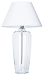 Lampa na stół Nocna Szklana podstawa i abażur 4Concepts L019031215 Bilbao E27 40cm x 67cm transparentny biały biały