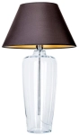 Lampa stołowa nocna szklana podstawa i czarno złoty abażur 4Concepts L019031214 Bilbao E27 67cm x 40cm